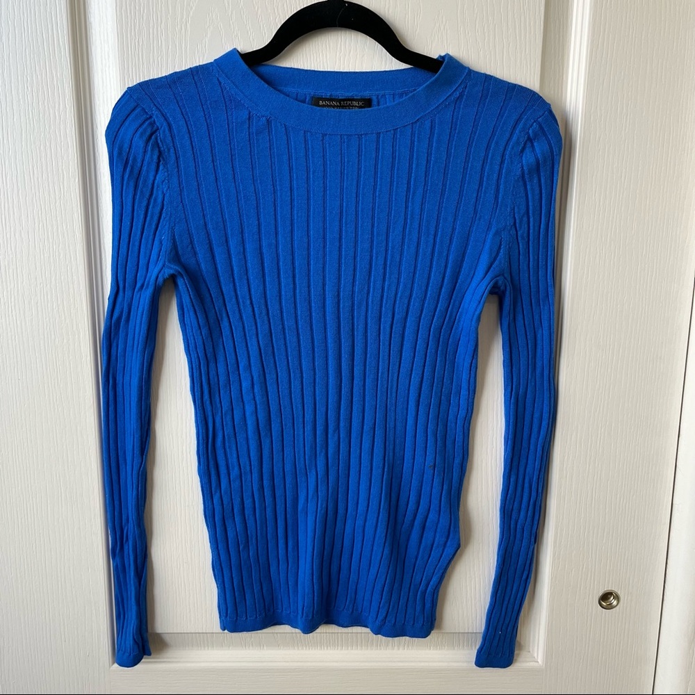 Banana Republic Merino Wool cobalt blue sweater